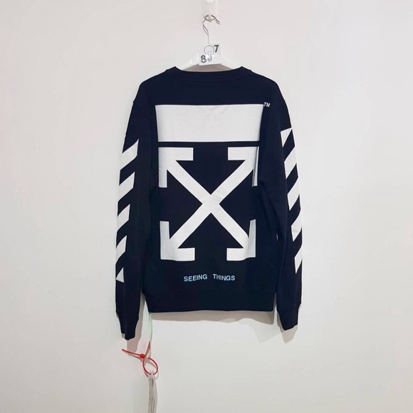 Off-white Black Diagonal Arrows Crewneck - Picture 1 of 2